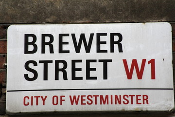 brewer street sign a famous Address in London