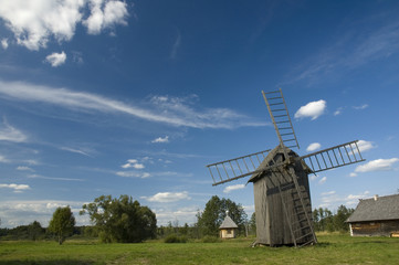 Wooden windmill