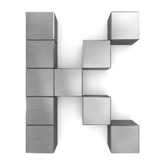 letter K cubic metal