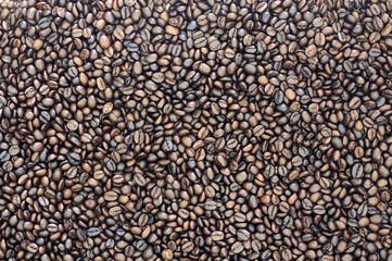 Closeup coffee beans for background