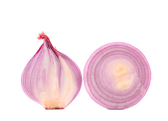Different sliced red onion