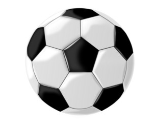 Soccer ball with shadows - vector illustration.