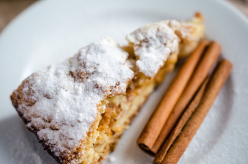 Slice of apple pie