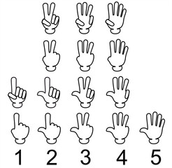 Fototapeta premium Arrows hand account numbers