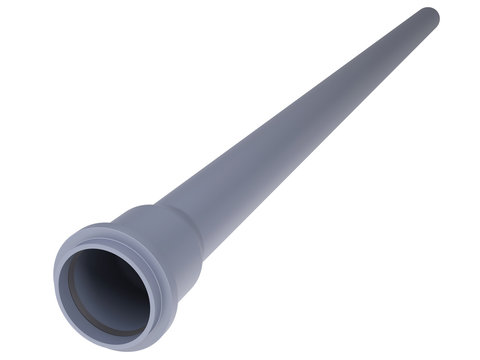 Grey PVC sewer pipe