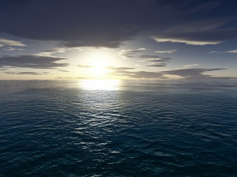 Sonnenuntergang über dem Meer © Arnold