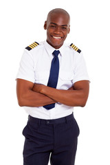 handsome african pilot