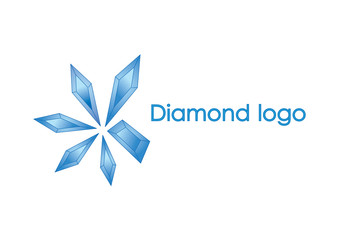 light blue diamond logo design of illustration
