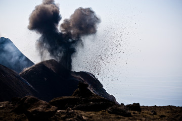 Eruption am Stromboli