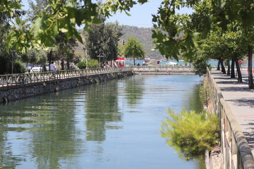 A picturesque view of a waterway in Fethiye in Turkey