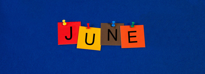 June - calendar and month series.