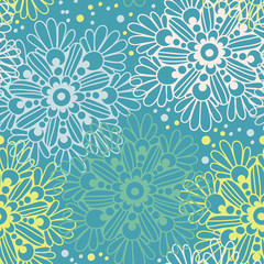 Cute floral seamless pattern