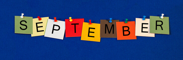 September - calendar and month series