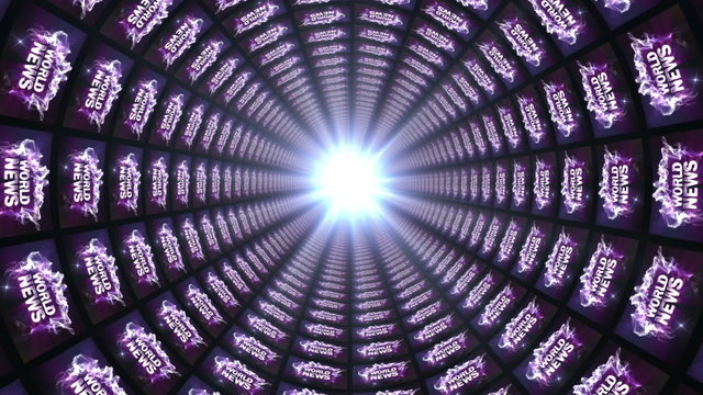 World News in Monitors Tunnel, and Final White Transition