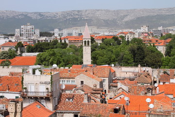 Obraz premium Mediterranean old town of Split, unesco world heritage, Croatia