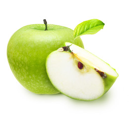 Green apple isolated on white background