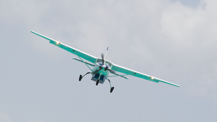 Small plane descending
