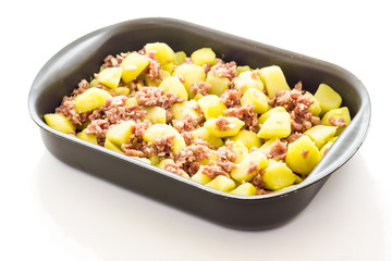 Potatoes with sausage