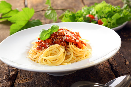 Italian pasta with bolognese sauce