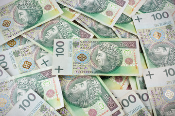 Seamlessly tileable 100's PLN (polish zloty) currency