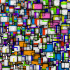 mosaic tile fragmented backdrop in multi color
