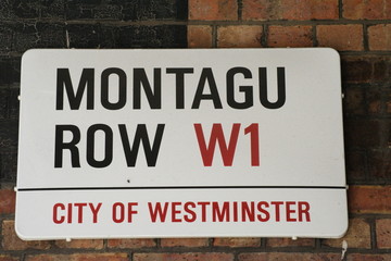 Montagu Row Street Sign