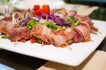 Ham with vegetables