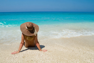 Summer vacation woman on beach