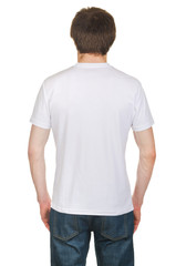 Male t-shirt isolated on the white background