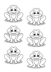 gioco, le rane uguali