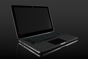 Opened Modern laptop