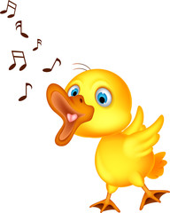 cute little chick cartoon singing
