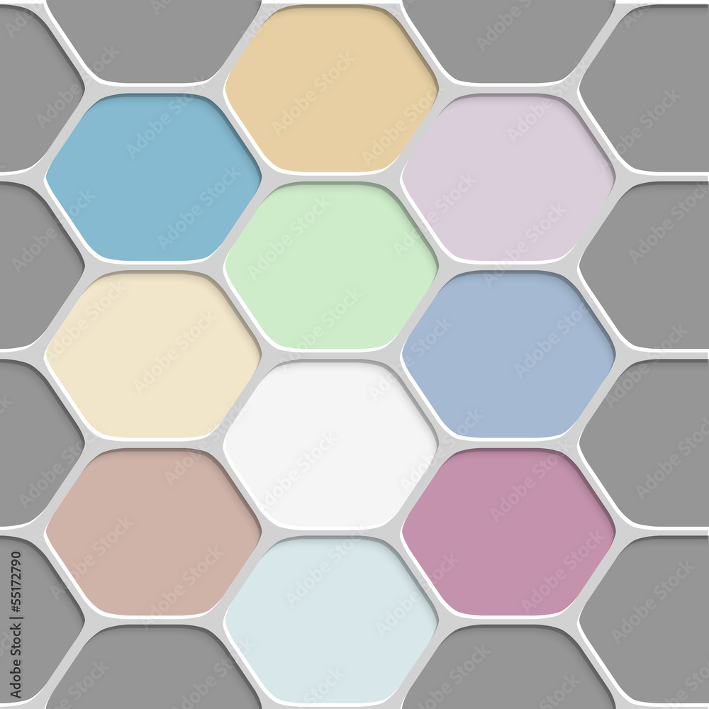 Canvas Prints colored honeycomb pattern background