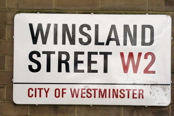 Winsland Street sign in London