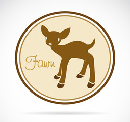 Vector image of an fawn