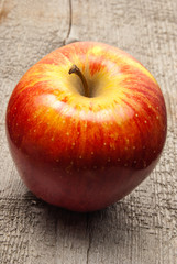 Apple isolated on wood