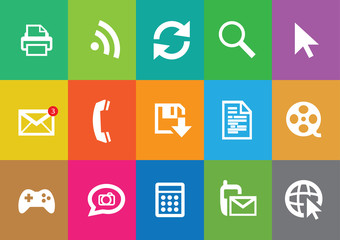 Modern communication icons set