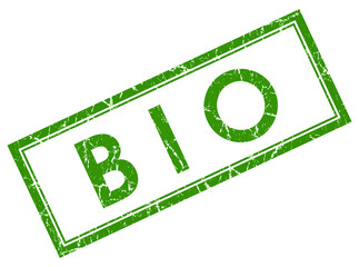 bio green square stamp