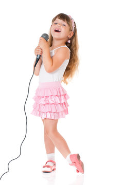 Girl with microphone