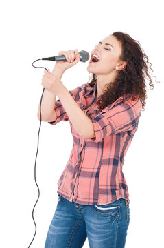 Girl with microphone