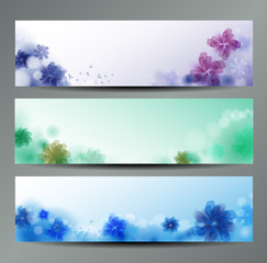 Fototapeta na wymiar Abstract Flower Background / Brochure Template / Banner