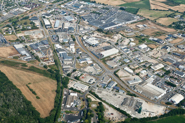 ZI de Villejames , Guérande vue du ciel