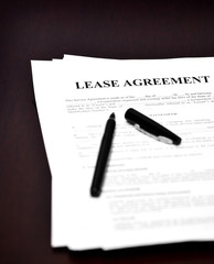 Obraz premium Lease Agreement on Desk