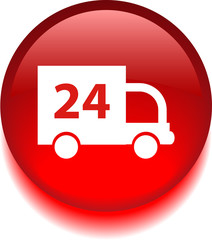 24-Hour Delivery Truck Icon