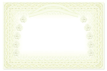 Blank Horizontal Certificate Template With Roses