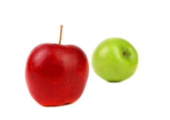 Red and green apples.