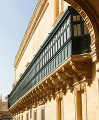 arch and balconies, Valletta Malta 2013