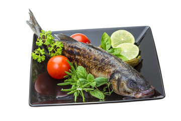 Roasted seabass