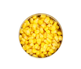 cans of corn. Iron packaging, a photo with top