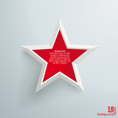 Obraz premium Big Red Star Infographic